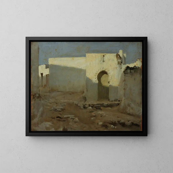 Bâtiments mauresques au soleil - John Singer Sargent — gerahmtes Bild an der Wand