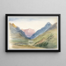 Aussicht auf Berge in Bormio - John Singer Sargent — gerahmtes Bild an der Wand