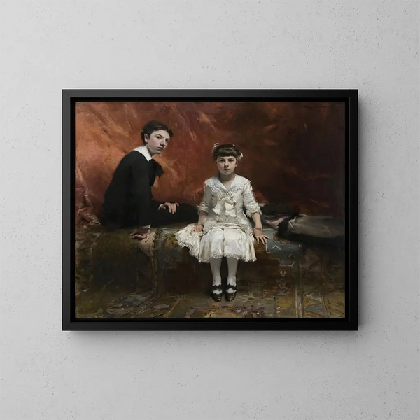Portrait von Édouard und Marie-Louise Pailleron - John Singer Sargent — gerahmtes Bild an der Wand