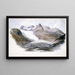 Gletscher des Rhonetals - John Singer Sargent — gerahmtes Bild an der Wand