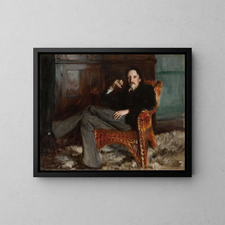 Robert Louis Stevenson - John Singer Sargent — gerahmtes Bild an der Wand