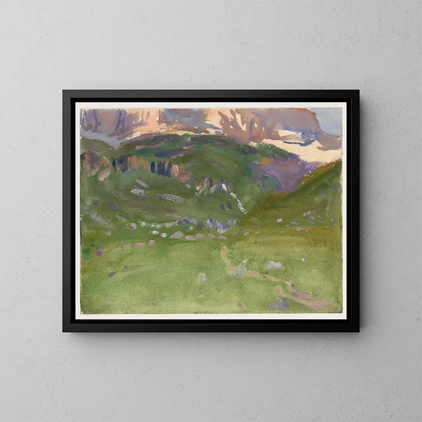 Alpen Sellar, Dolomiten - John Singer Sargent — gerahmtes Bild an der Wand