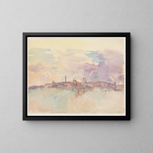 Sienne-Gemälde - John Singer Sargent — gerahmtes Bild an der Wand