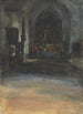 Spanisches Kircheninnenraum-Gemälde - John Singer Sargent — Ansicht des Kunstwerks