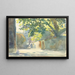 Sonniges Wandgemälde unter einem Baum - John Singer Sargent — gerahmtes Bild an der Wand