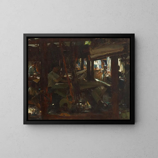 Die Weber - John Singer Sargent — gerahmtes Bild an der Wand