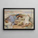 Zwei Figuren in einem Boot, Isola Bella, Italien - John Singer Sargent — gerahmtes Bild an der Wand