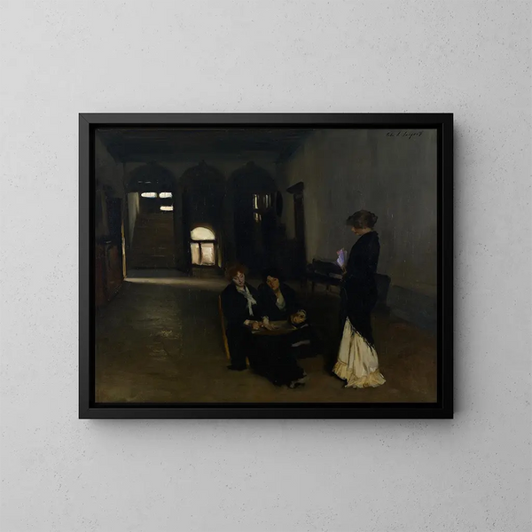 Filateurs von venezianischen Perlen - John Singer Sargent — gerahmtes Bild an der Wand