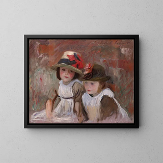 Kinder des Dorfes - John Singer Sargent — gerahmtes Bild an der Wand