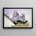 Wellhorn und Wetterhorn vom Brünig Rückseite - John Singer Sargent — gerahmtes Bild an der Wand