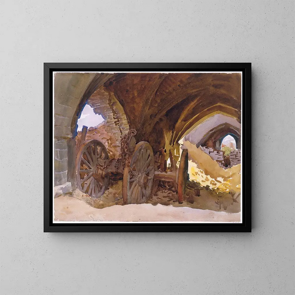 Roues dans la voûte - John Singer Sargent — gerahmtes Bild an der Wand