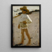 Junge Junge am Strand Skizze für Austernsammler von Cancale - John Singer Sargent — gerahmtes Bild an der Wand