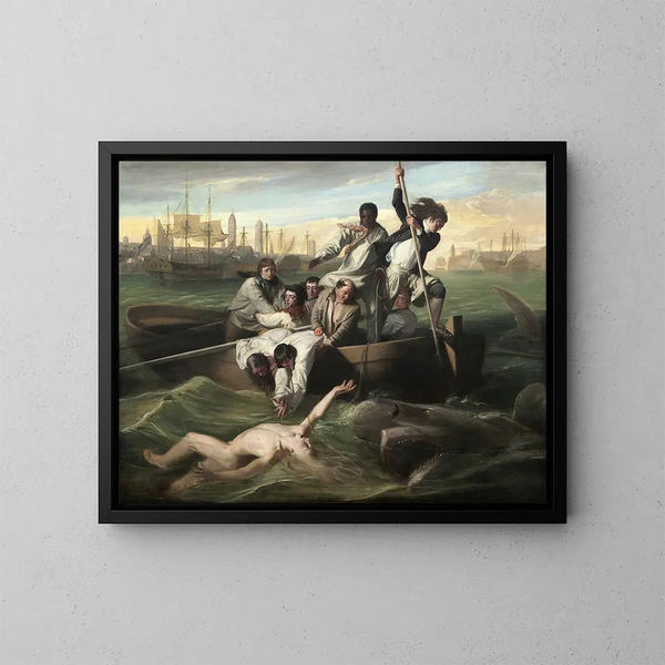 Watson und der Hai - John Singleton Copley — gerahmtes Bild an der Wand