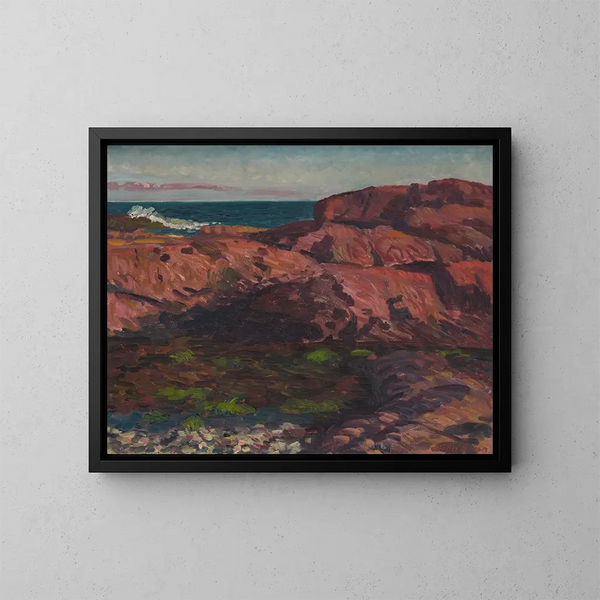 Nachmittag an den Red Rocks - John Sloan — gerahmtes Bild an der Wand