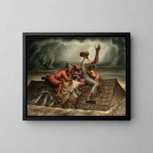 Der Mississippi - John Steuart Curry — gerahmtes Bild an der Wand