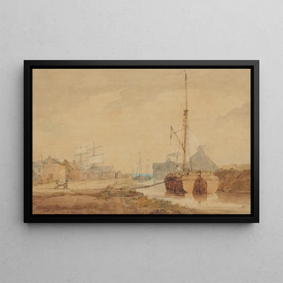 John Thirtle - A barge on a canal Norfolk.webp