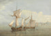 Ein Heuer und ein Kutter mit anderen Schiffen auf ruhiger See - John Thomas Serres — Ansicht des Kunstwerks