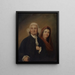 Der Gouverneur Jonathan Trumbull Sr und Frau Trumbull Faith Robinson - John Trumbull — gerahmtes Bild an der Wand