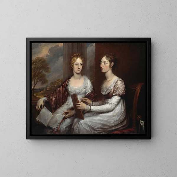 Les demoiselles Mary et Hannah Murray - John Trumbull — gerahmtes Bild an der Wand