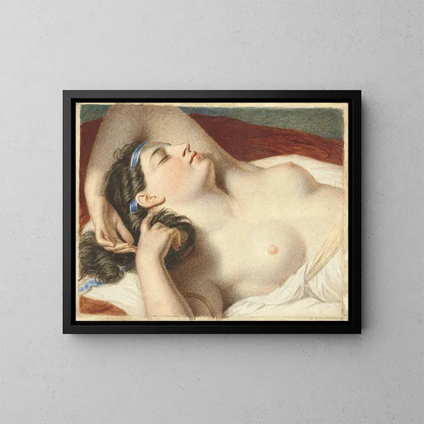 Studie für Ariane schlafend auf der Insel Naxos - John Vanderlyn — gerahmtes Bild an der Wand