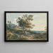 Ansicht von Harrow von Hampstead aus - John Varley — gerahmtes Bild an der Wand