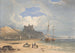 Château de Bamborough depuis le nord-est avec l'île Sainte au loin Northumberland - John Varley — Ansicht des Kunstwerks
