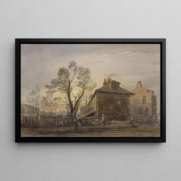 John Varley - Lambeth On The Surrey Side Between Westminster And Blackfriars Bridge.webp