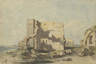 John Varley - Lindisfarne Abbey op Holy Island Northumberland.webp