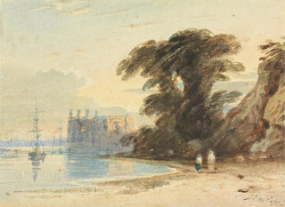 John Varley - River Landscape with Figures.webp