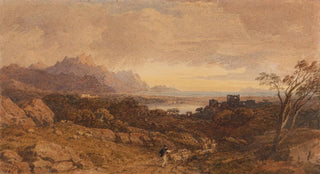 John Varley - Romantic Landscape with Distant Mountains.webp