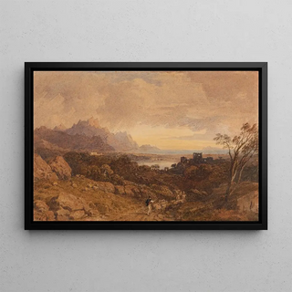John Varley - Romantic Landscape with Distant Mountains.webp