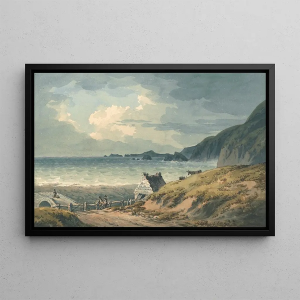Die nördliche Grenze der Bucht von St Brides - John Warwick Smith — gerahmtes Bild an der Wand