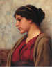 Eine klassische Schönheit, Ferngedanken - John William Godward — Ansicht des Kunstwerks