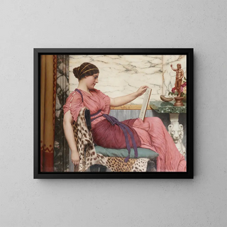 Ein Amateur - John William Godward — gerahmtes Bild an der Wand