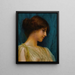 Studie eines Mädchenkopfes - John William Godward — gerahmtes Bild an der Wand