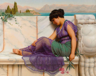 Träume des sommerlichen Müßiggangs - John William Godward — Ansicht des Kunstwerks