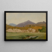 Landschaft mit Bergen - John William Hill — gerahmtes Bild an der Wand