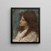 Kopf eines Mädchens - John William Waterhouse — gerahmtes Bild an der Wand