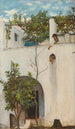 Dame auf einem Balkon in Capri - John William Waterhouse — Ansicht des Kunstwerks