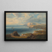 Spaziergänger auf den Klippen über der Freshwater Bay gesehen von Osten - John Wilson Carmichael — gerahmtes Bild an der Wand