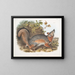 Renard gris - John Woodhouse Audubon — gerahmtes Bild an der Wand