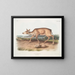 Hirsch mit schwarzem Schwanz, weiblich im Sommerfell - John Woodhouse Audubon — gerahmtes Bild an der Wand