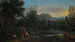 Klassisches Wald-Landschaftsgemälde mit Figuren im Vordergrund, die sich ausruhen und im Fluss baden, eine Stadt im Hintergrund - John Wootton — Ansicht des Kunstwerks