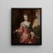 Portrait von Lucy Sherard, Tochter des Grafen von Harborough und Ehefrau des Herzogs von Rutland - John Zachary Kneller — gerahmtes Bild an der Wand