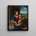 La Madone aux cerises - Joos van Cleve — gerahmtes Bild an der Wand