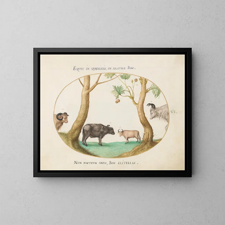 Joris Hoefnagel - A Variety of Oxen with a Ram and a Water Buffalo by a Plane Tree.webp