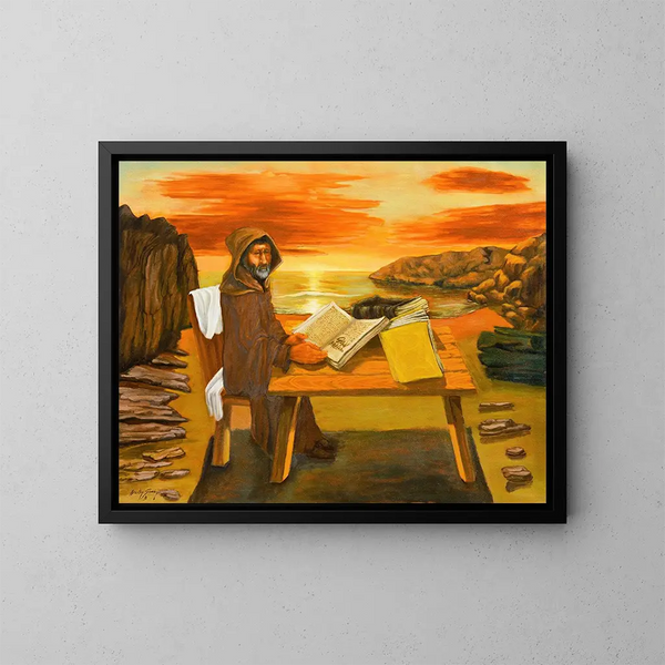 Mönch Ozeanien - José de Martín Simón — gerahmtes Bild an der Wand