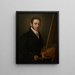 Selbstporträt - Josef August Stark — gerahmtes Bild an der Wand