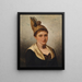 Junge Frau in traditioneller Tracht mit goldenem Hut - Josef Böche — gerahmtes Bild an der Wand