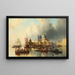 Venedig, Animation in der Nähe der Punta della Dogana und Santa Maria della Salute - Josef Carl Berthold Püttner — gerahmtes Bild an der Wand